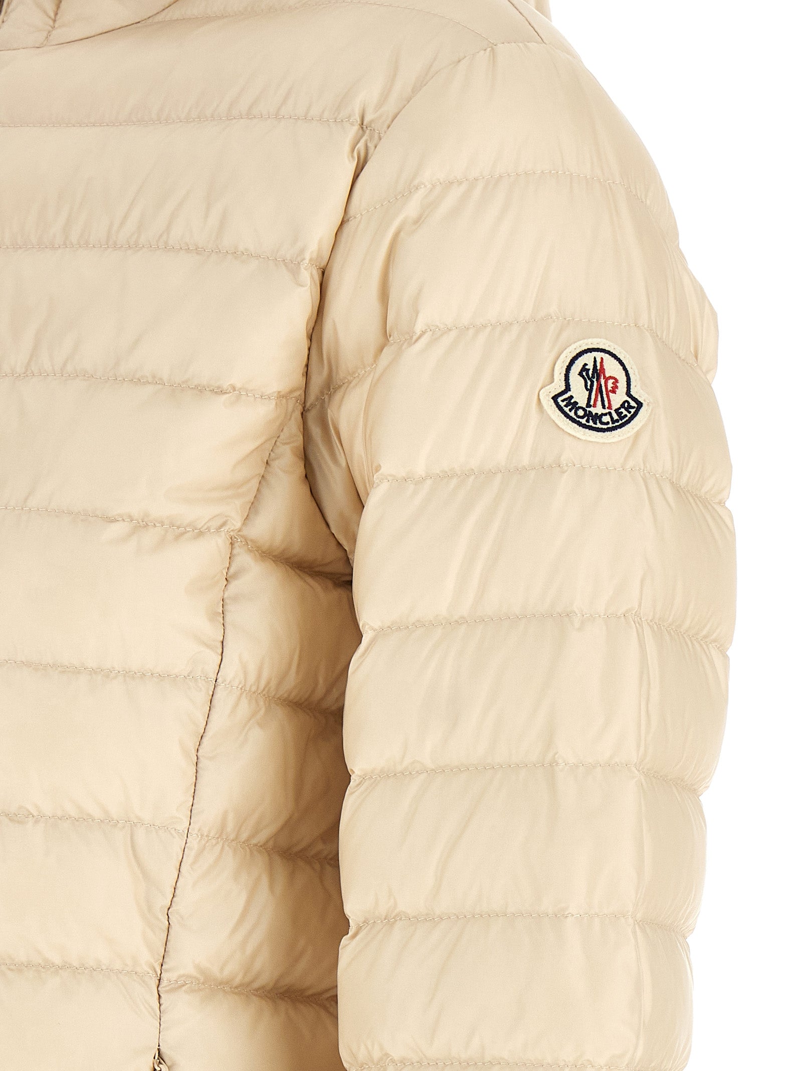 Moncler Beige Polyamid Steppjacke