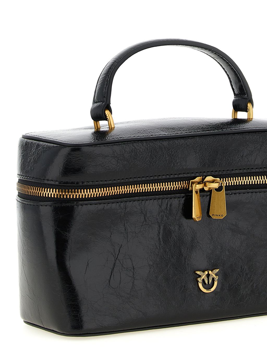 PINKO Schwarze Kalbsleder-Handtasche