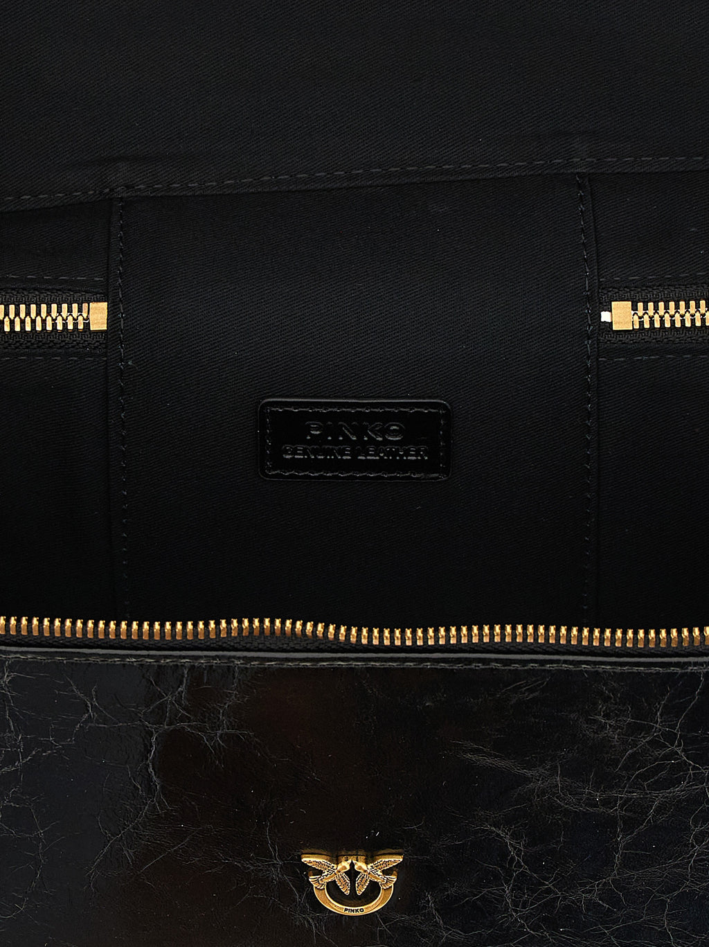 PINKO Schwarze Kalbsleder-Handtasche