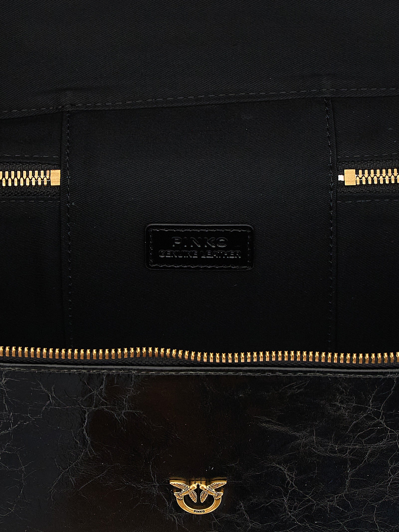 PINKO Schwarze Kalbsleder-Handtasche