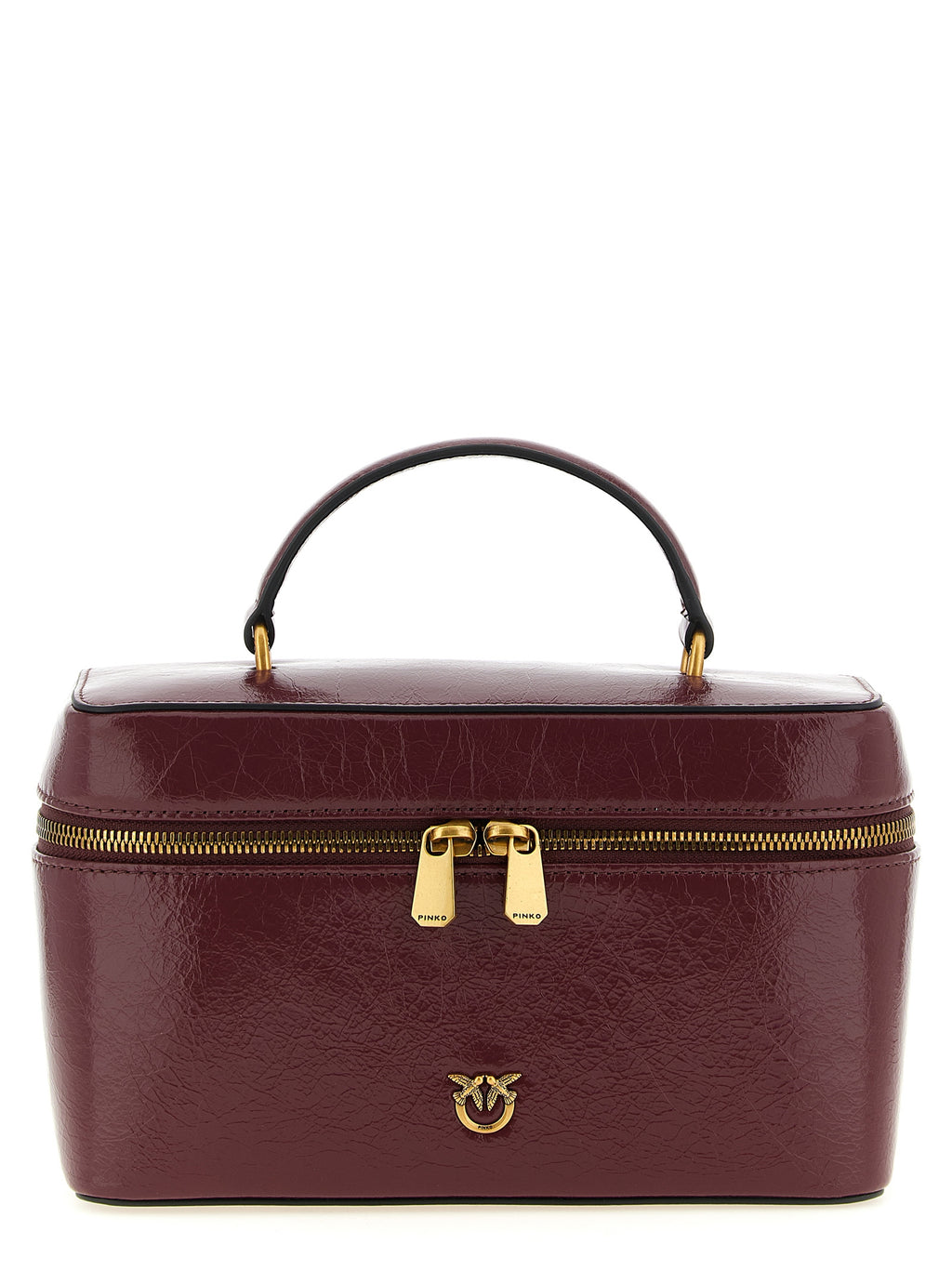 PINKO Handtasche aus bordeauxrotem Kalbsleder