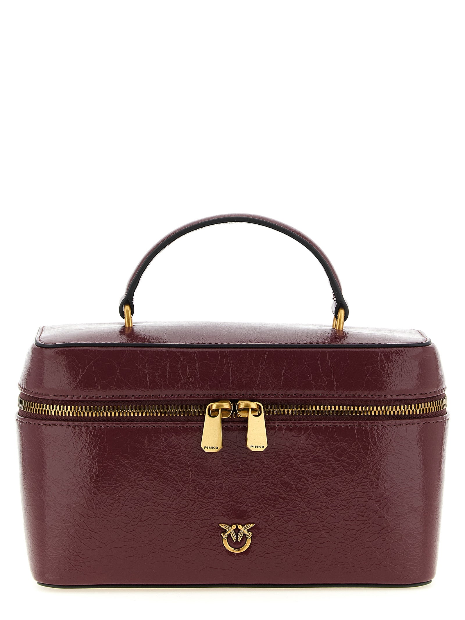 PINKO Handtasche aus bordeauxrotem Kalbsleder