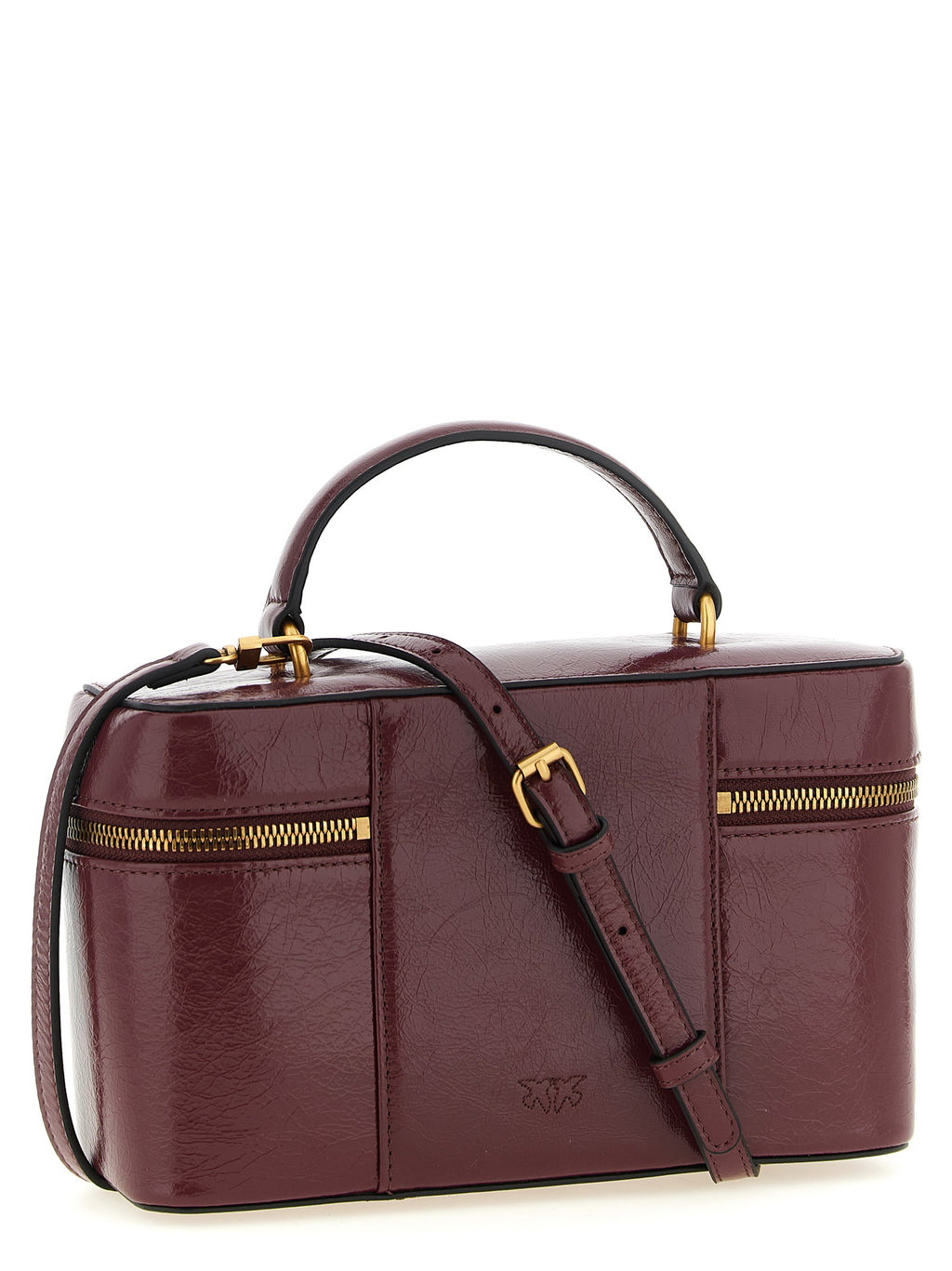 PINKO Handtasche aus bordeauxrotem Kalbsleder
