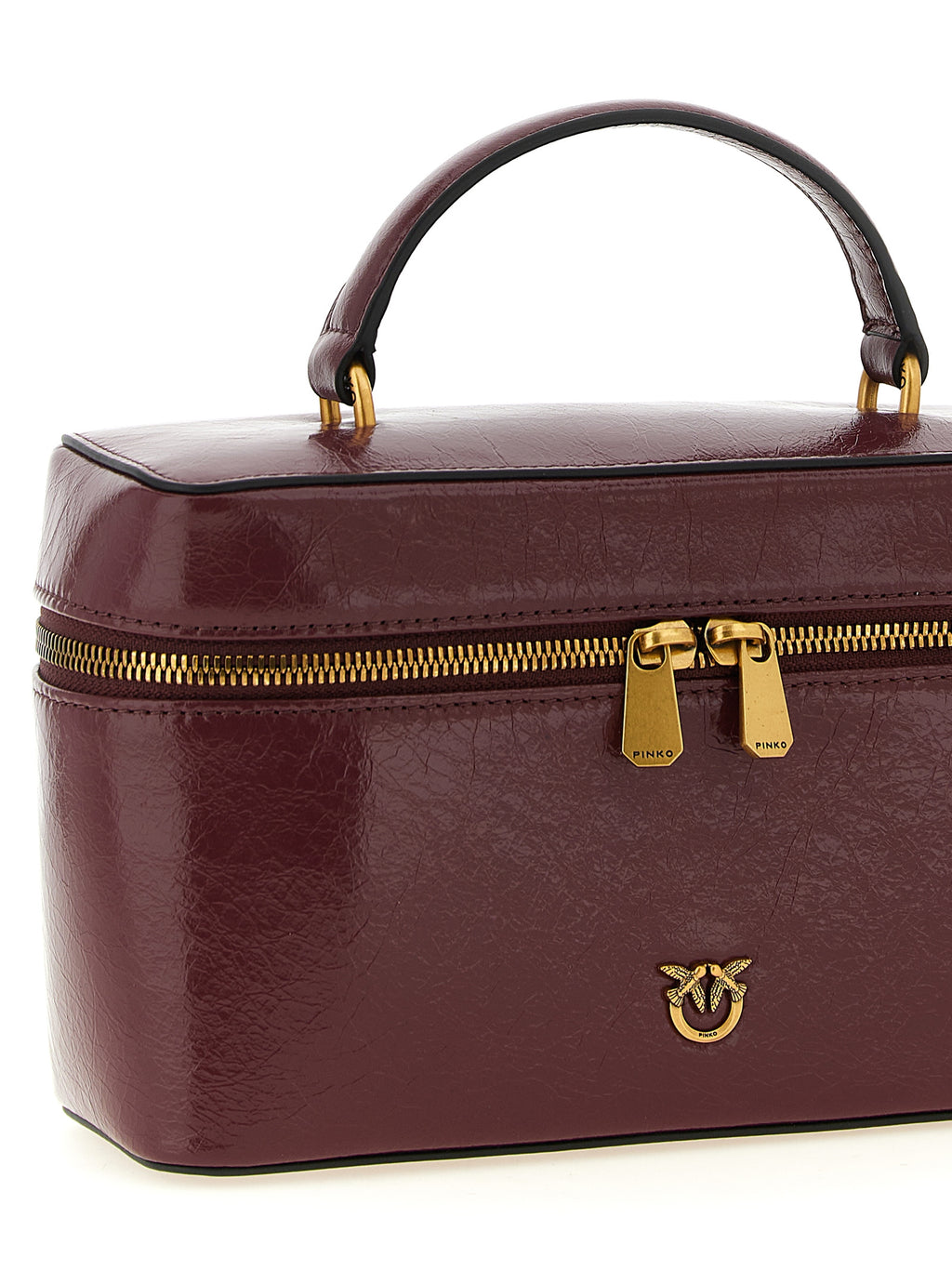PINKO Handtasche aus bordeauxrotem Kalbsleder