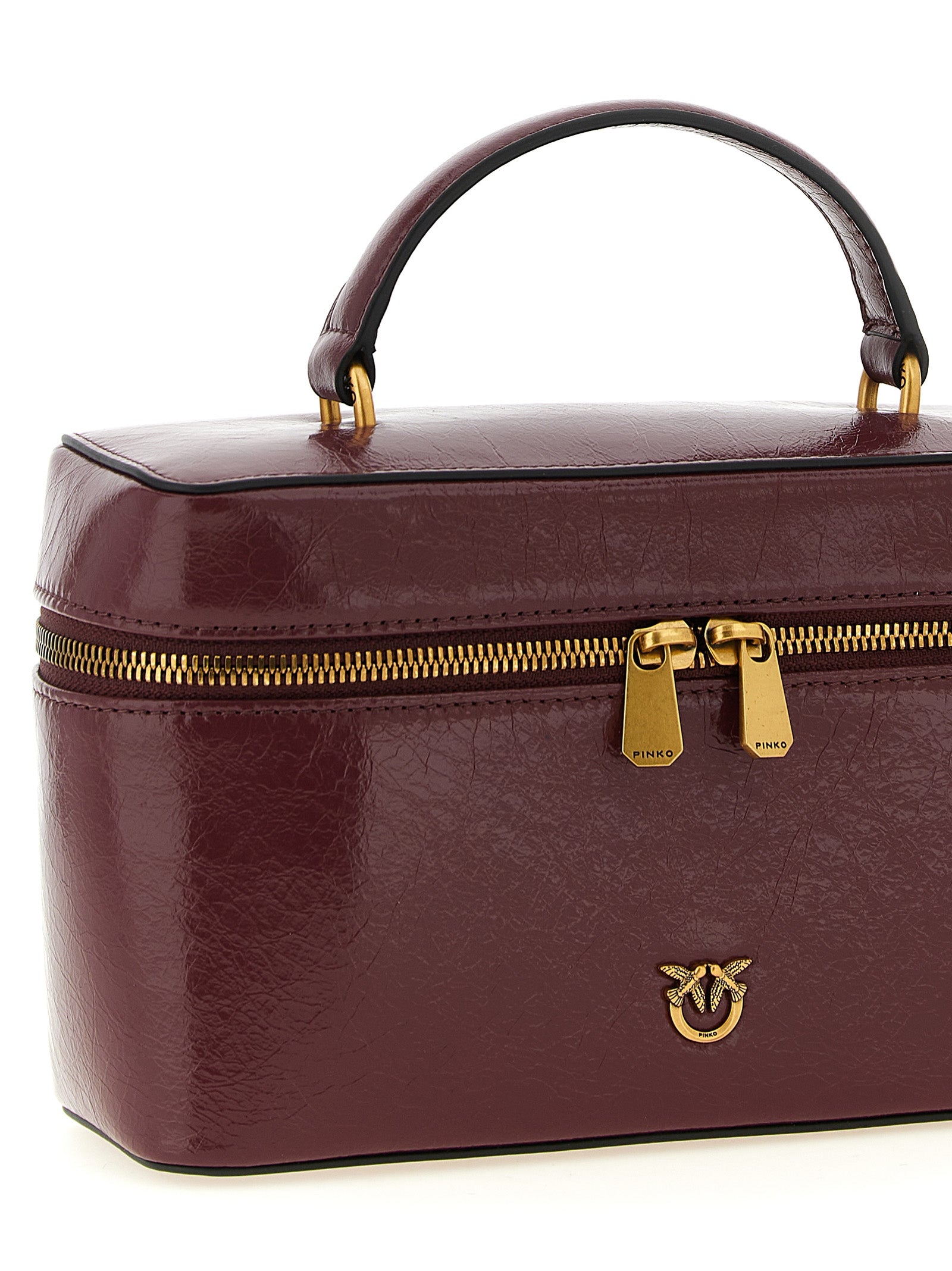 PINKO Handtasche aus bordeauxrotem Kalbsleder