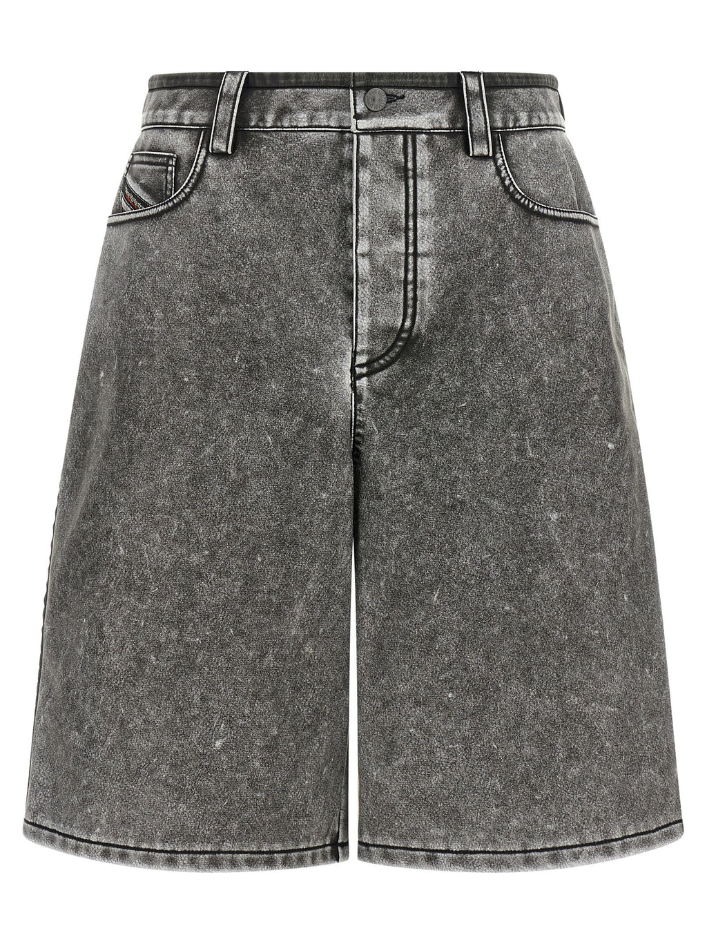 Diesel Graue Bermuda-Shorts aus Polyethylen