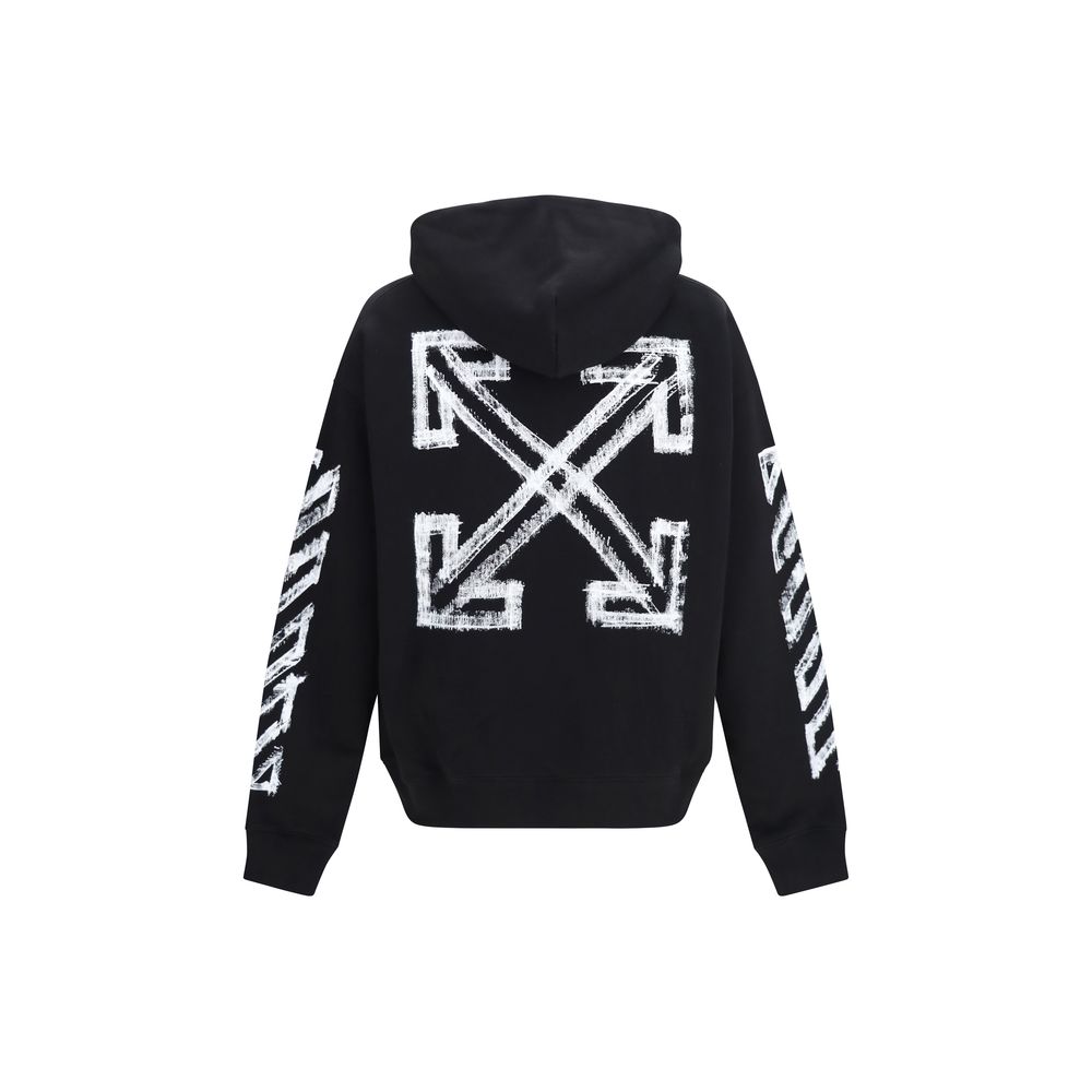 Off-White Schwarzer Baumwoll-Sweatshirt