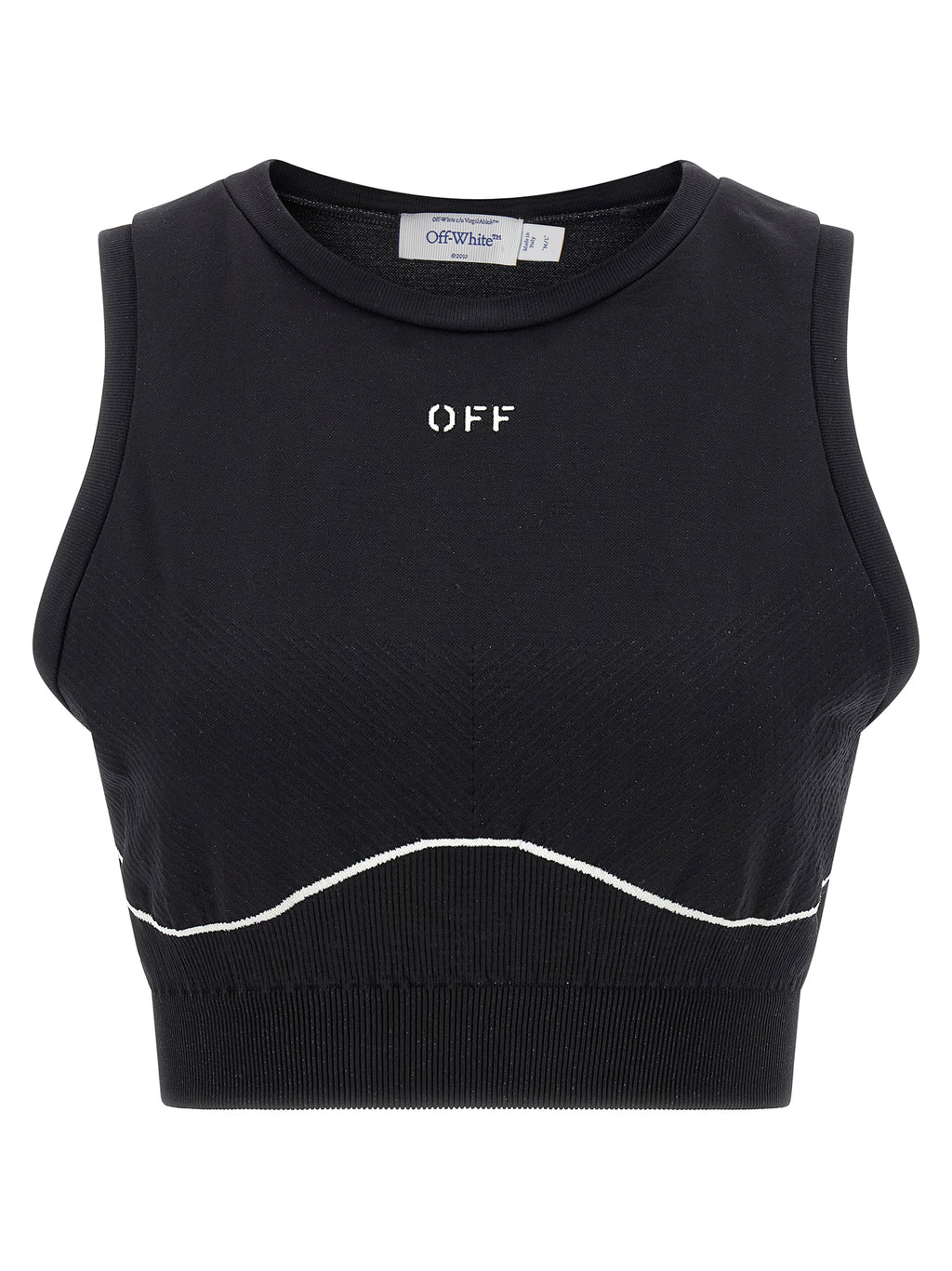 Off-White Schwarzer Sport-BH aus Polyamid