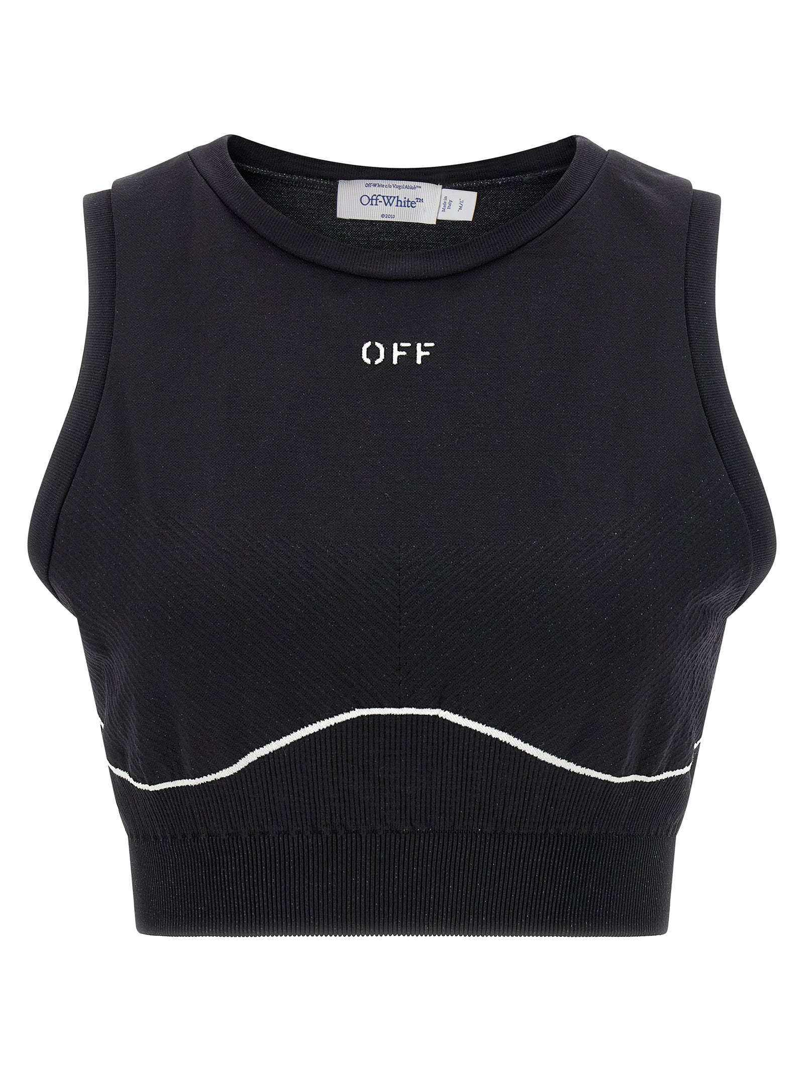 Off-White Schwarzer Sport-BH aus Polyamid