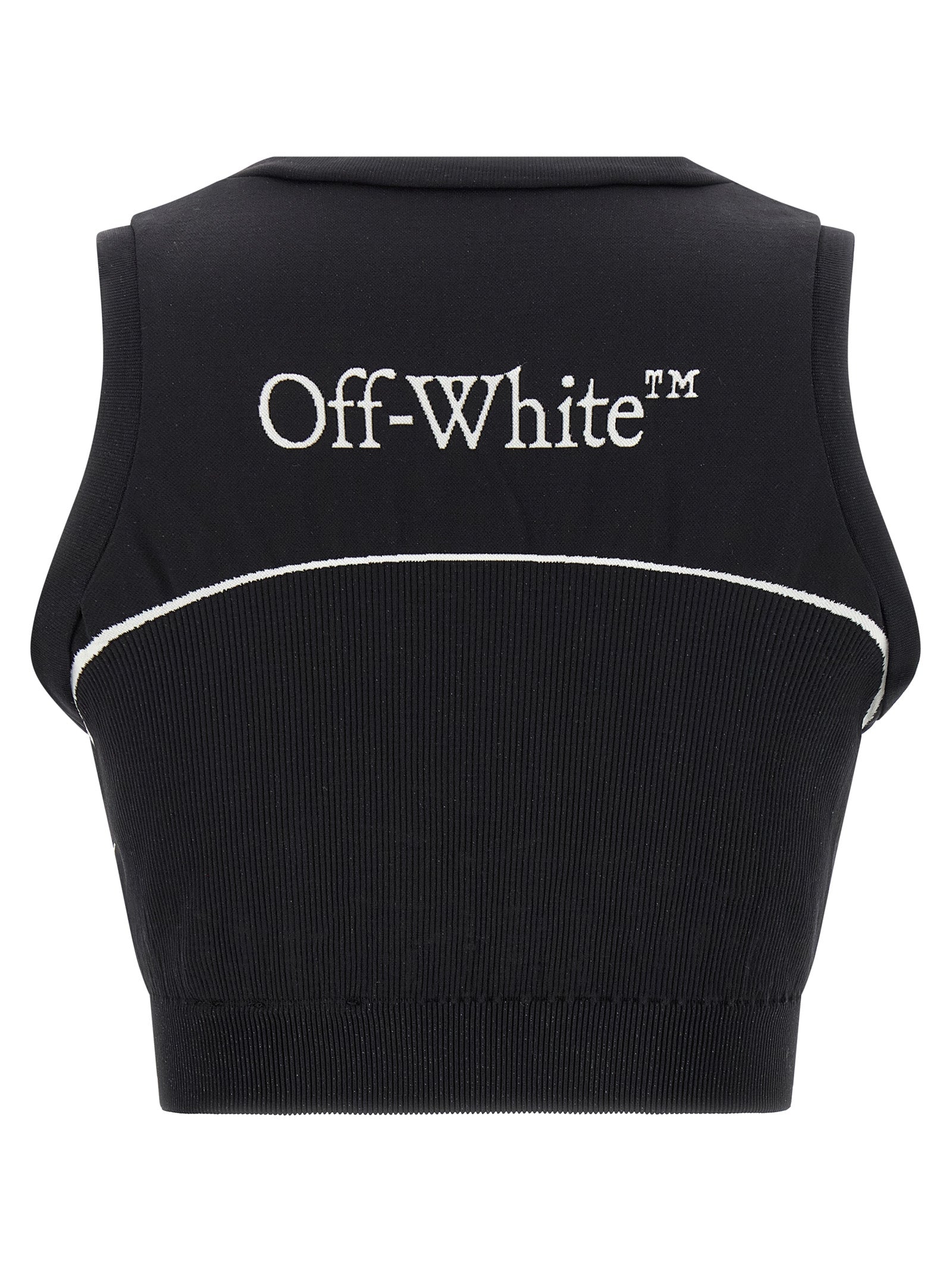 Off-White Schwarzer Sport-BH aus Polyamid