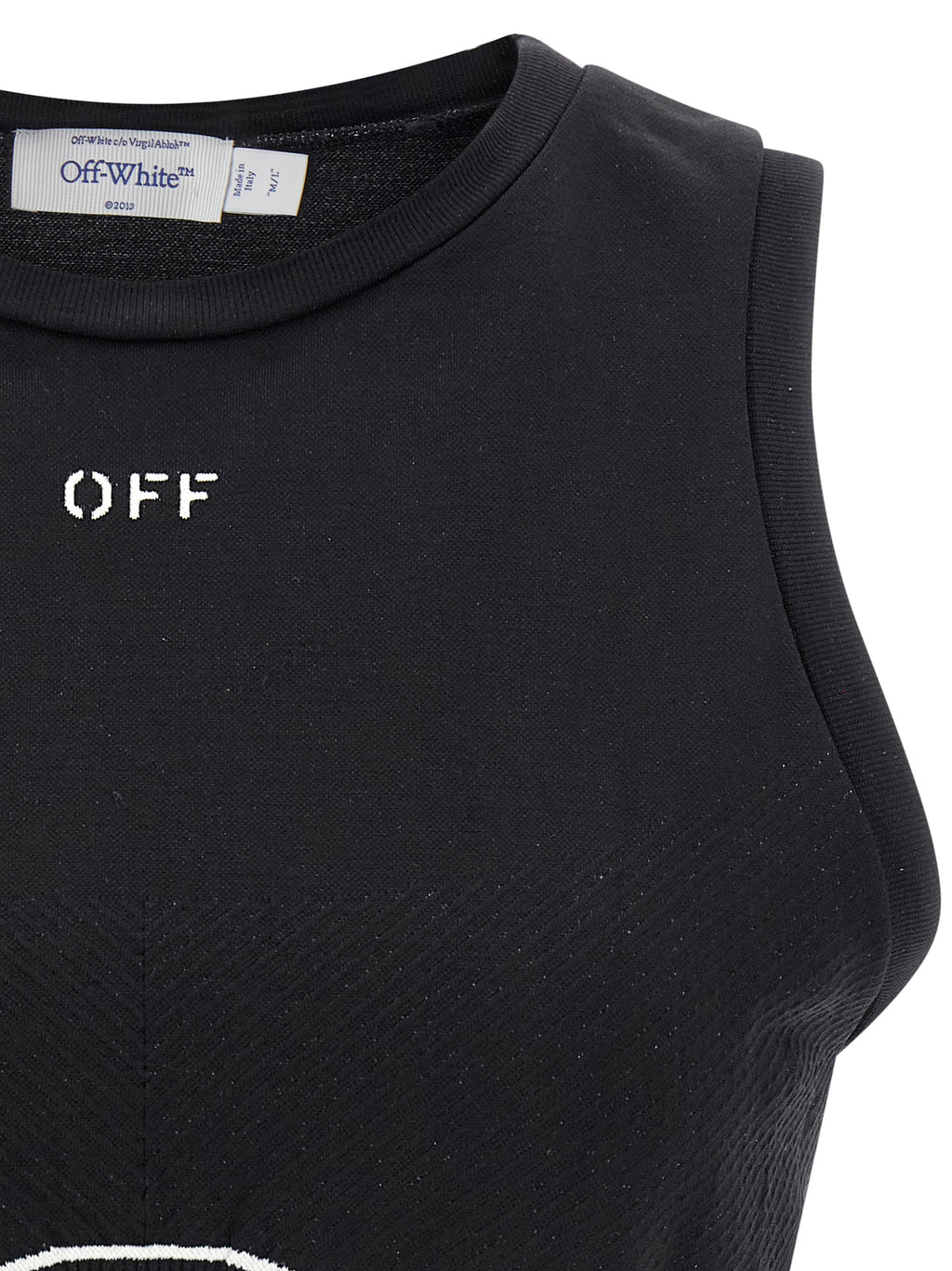 Off-White Schwarzer Sport-BH aus Polyamid