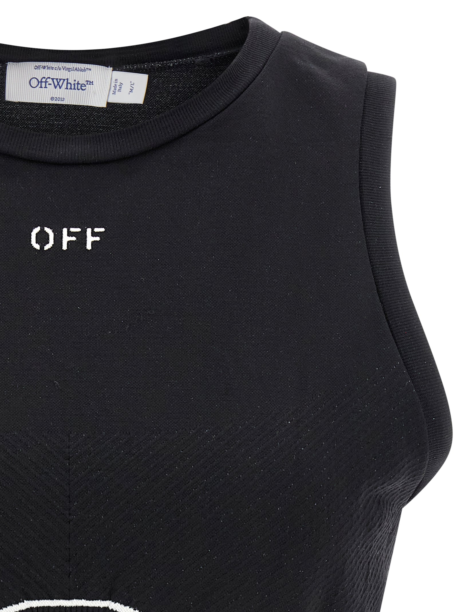 Off-White Schwarzer Sport-BH aus Polyamid