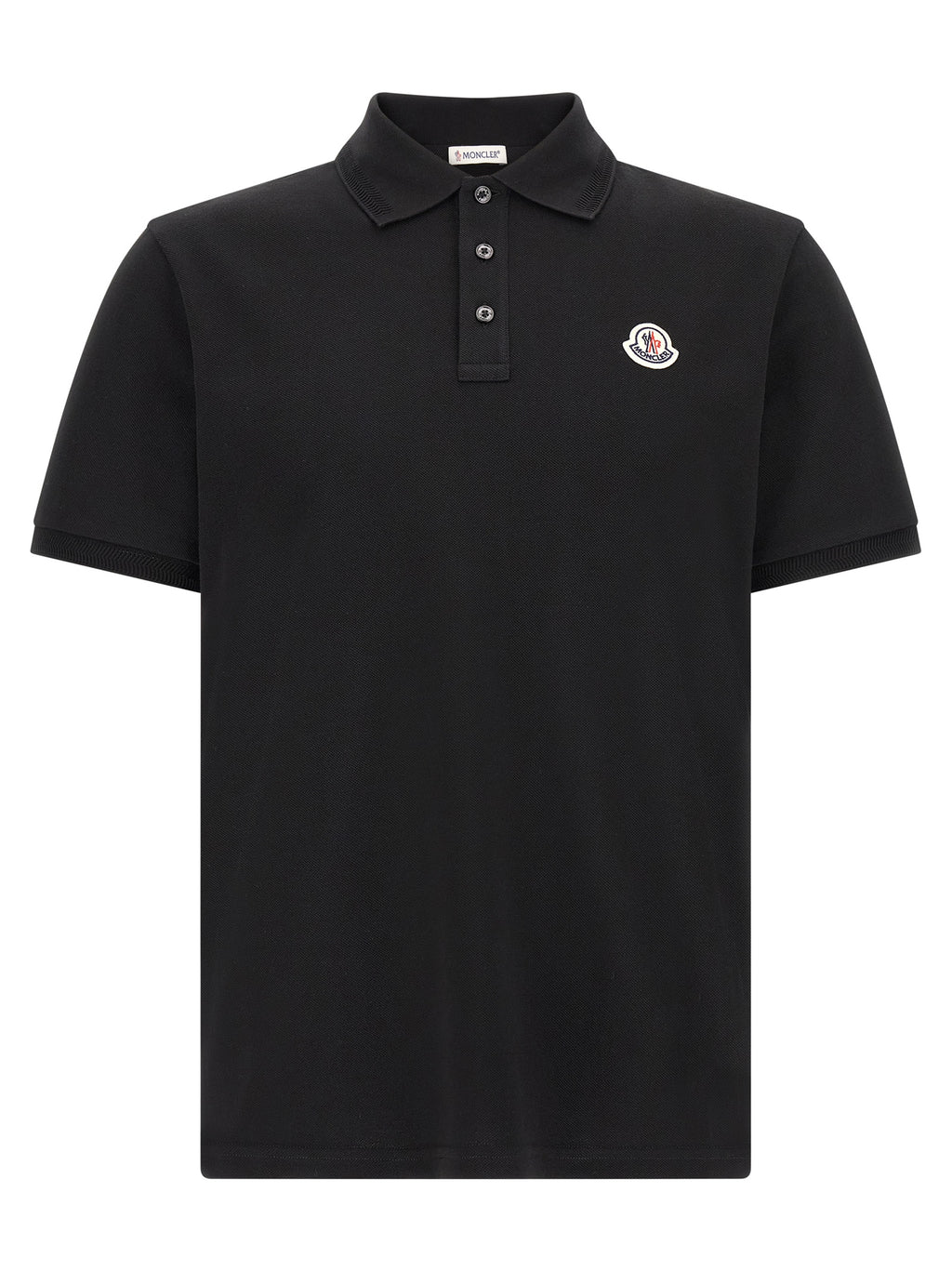 Moncler Schwarzes Baumwoll-Poloshirt