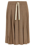 Moncler Beige Viskose Midirock