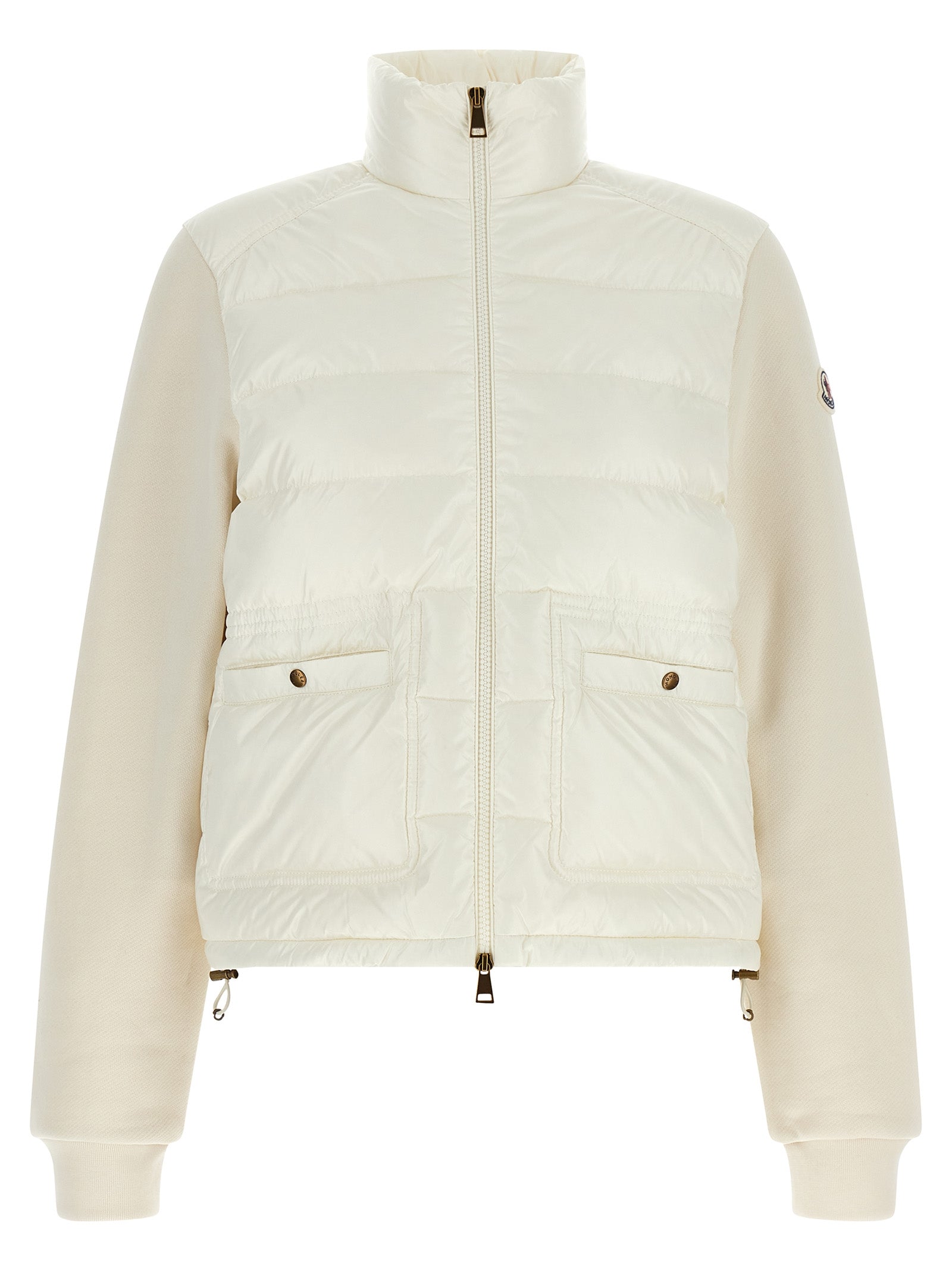 Moncler Weiße Strickjacke aus Polyamid