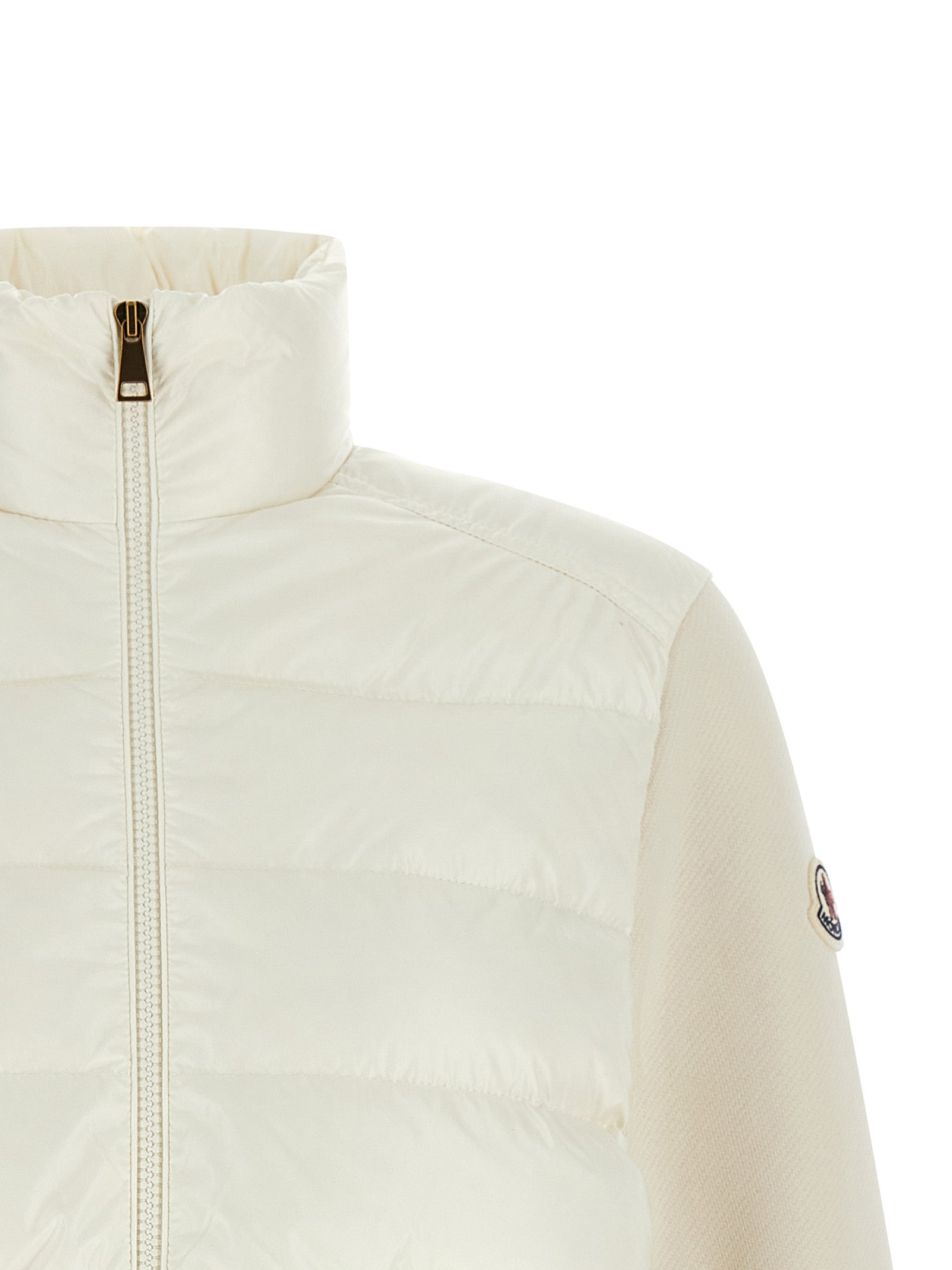 Moncler Weiße Strickjacke aus Polyamid