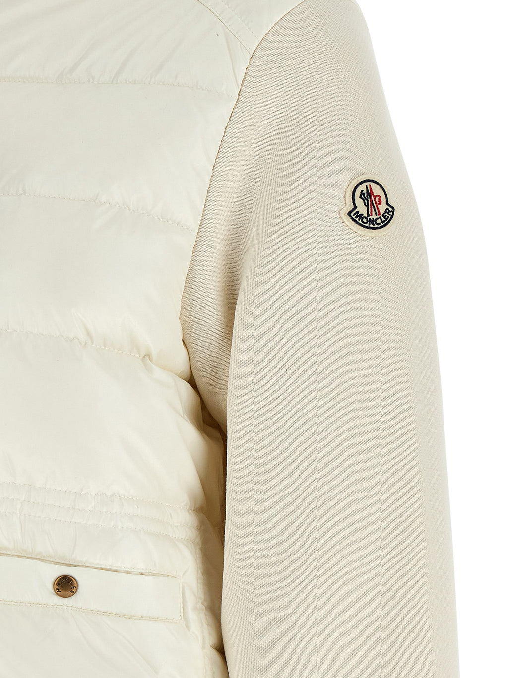 Moncler Weiße Strickjacke aus Polyamid