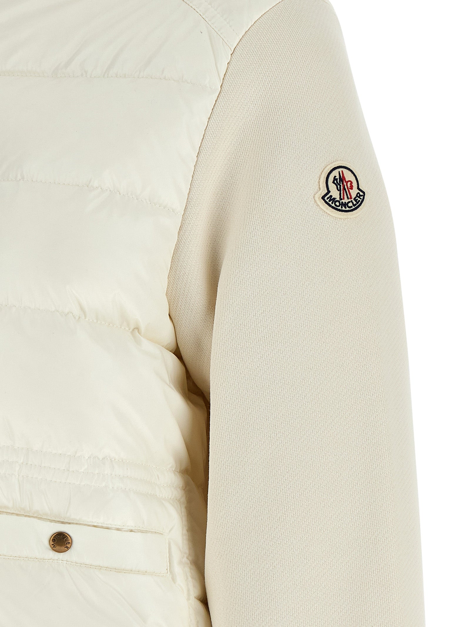 Moncler Weiße Strickjacke aus Polyamid