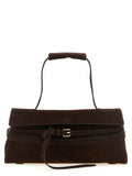 Moschino Braunes Kalbsleder Damen Crossbody Tasche
