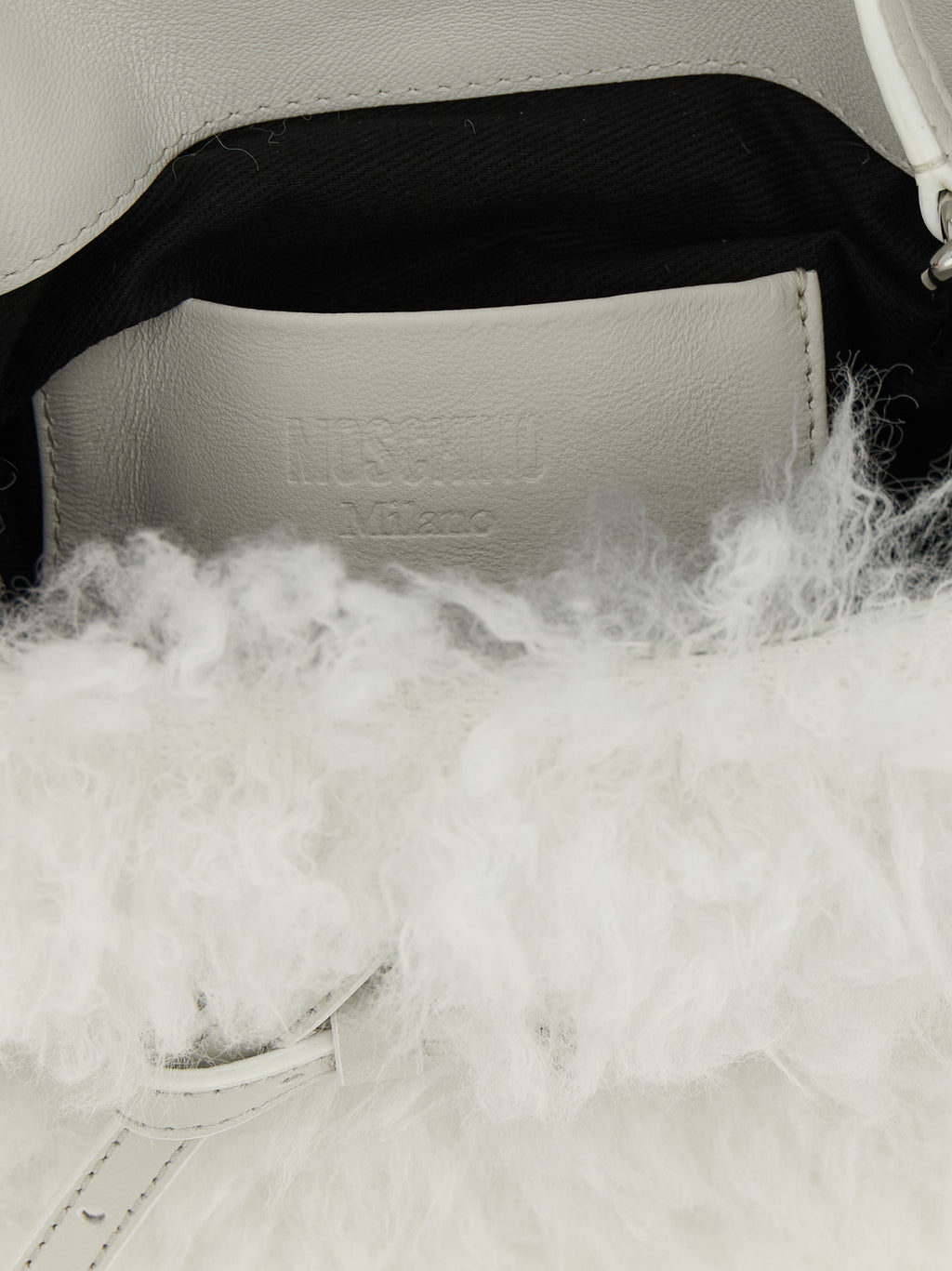 Moschino Weiße Ledertasche
