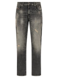 Diesel Graue Skinny Jeans aus Baumwolle