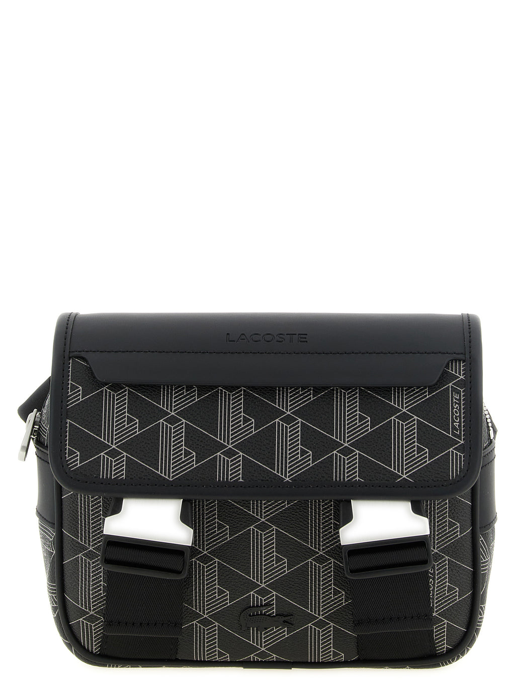 Lacoste Schwarze PVC Umhängetasche