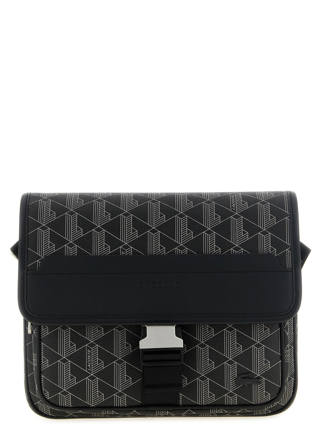 Lacoste Schwarze PVC Umhängetasche