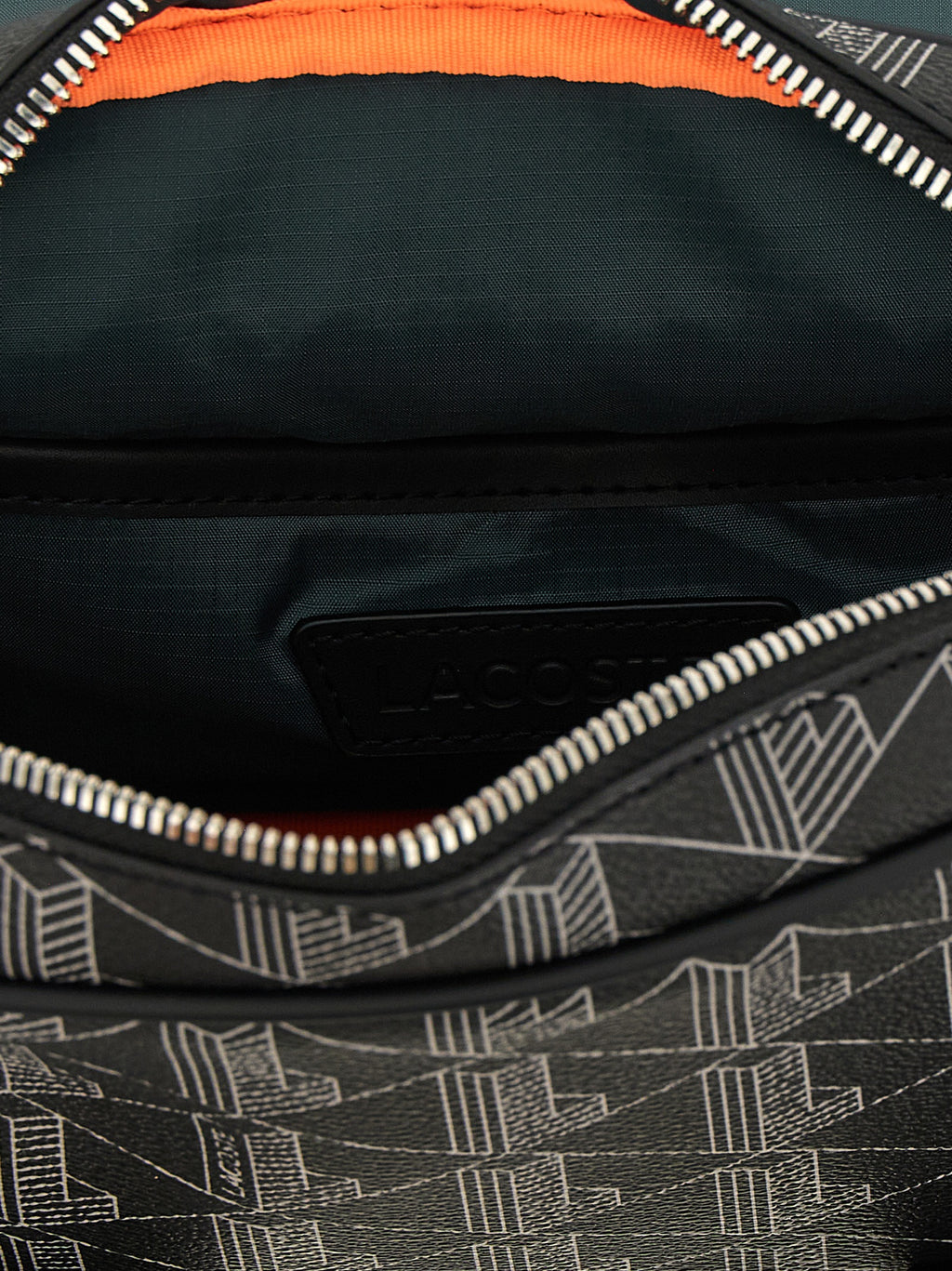 Lacoste Schwarze PVC Umhängetasche