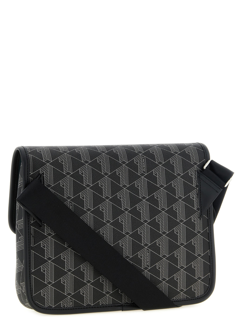 Lacoste Schwarze PVC Umhängetasche