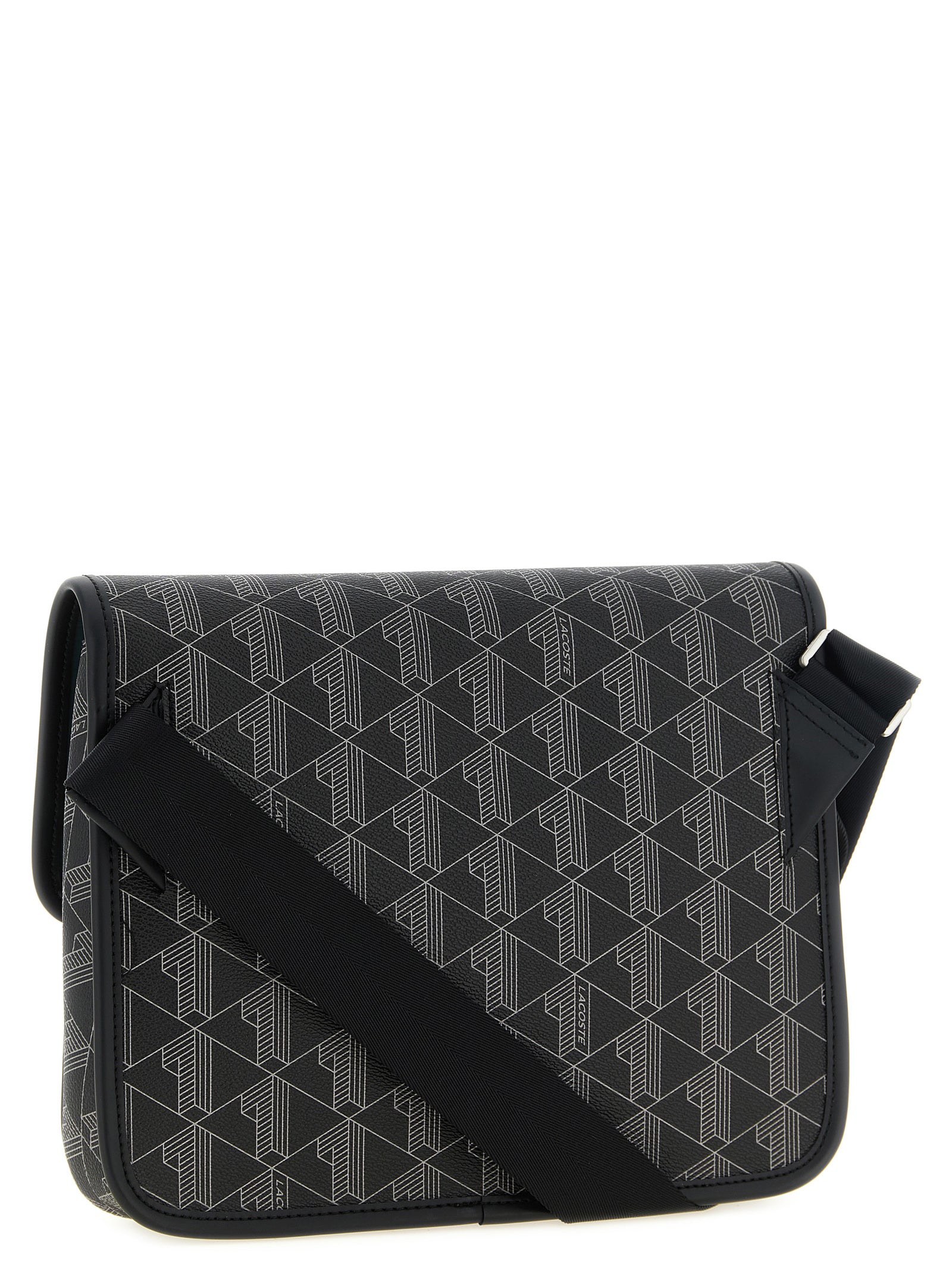 Lacoste Schwarze PVC Umhängetasche