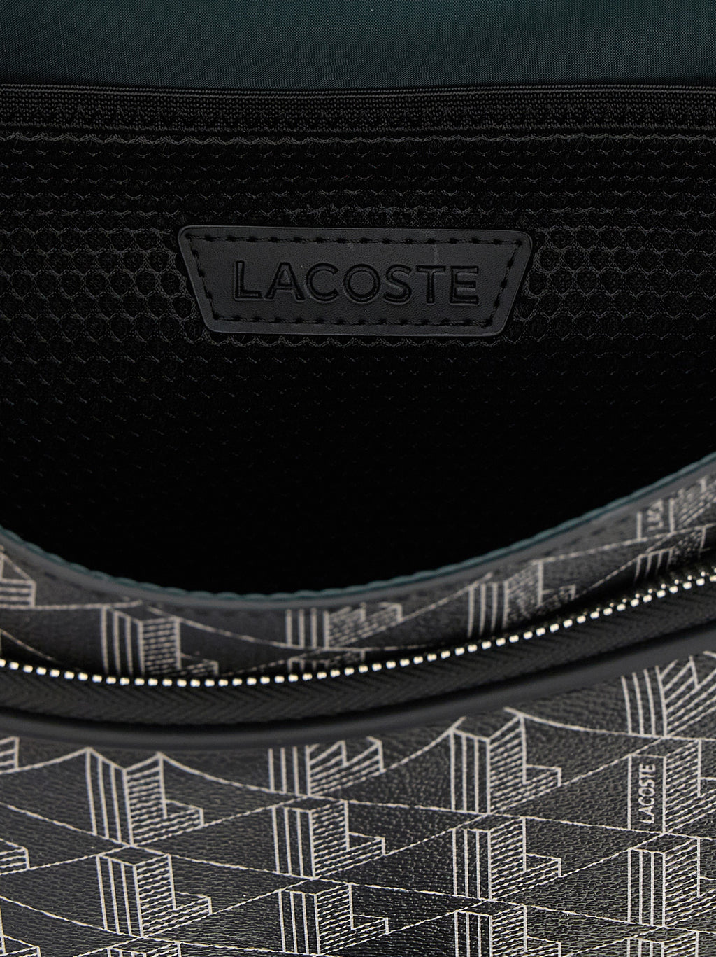 Lacoste Schwarze PVC Umhängetasche