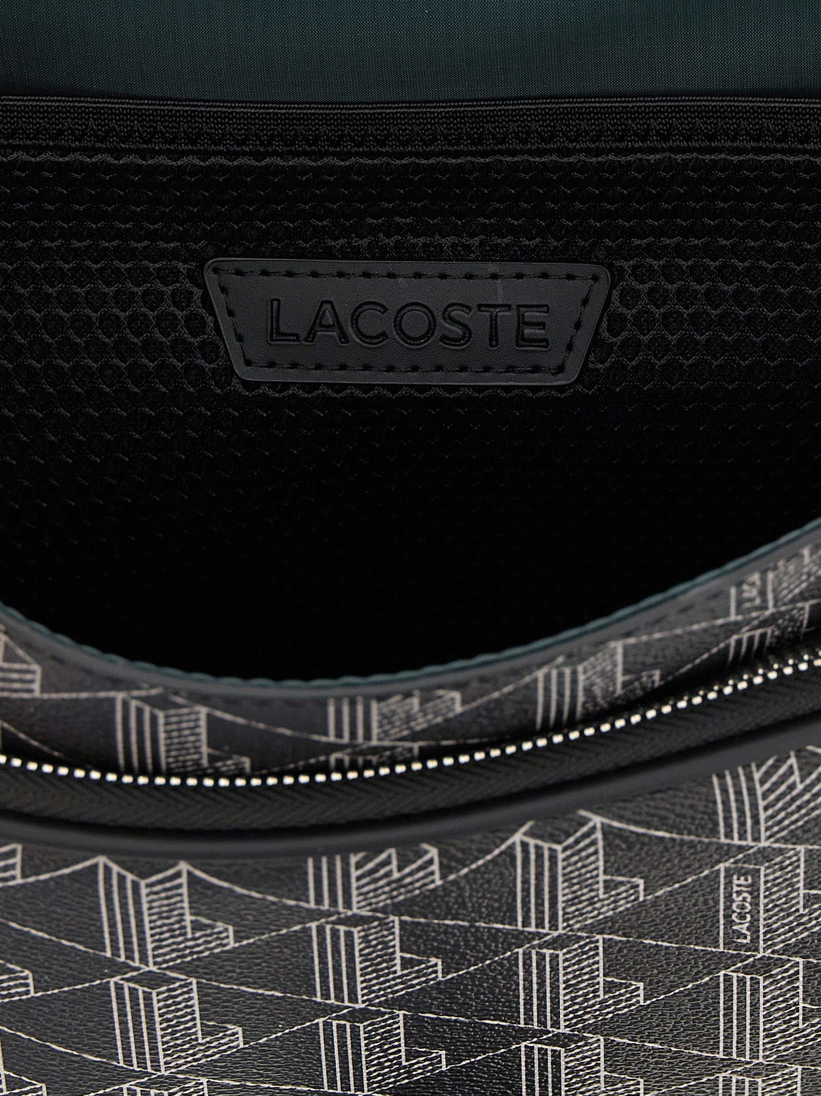 Lacoste Schwarze PVC Umhängetasche