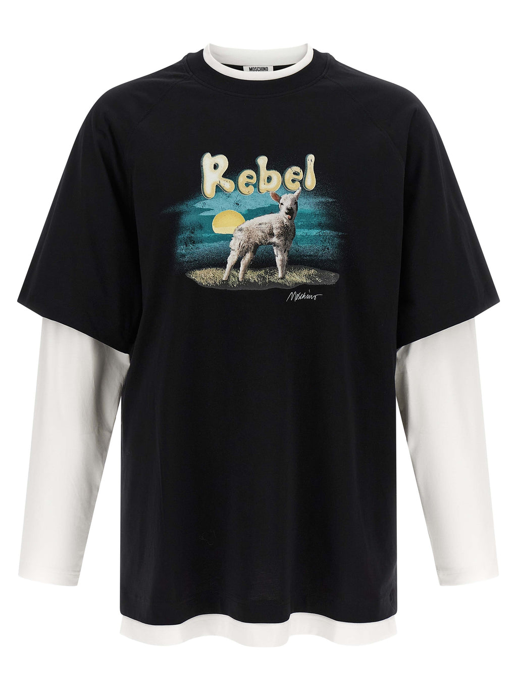 Moschino Mehrfarbiges Baumwoll-T-Shirt