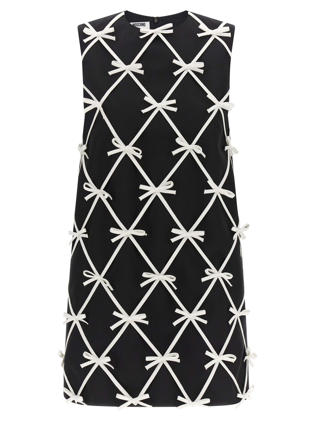 Moschino Kurzes Zweifarbenkleid aus Schurwolle