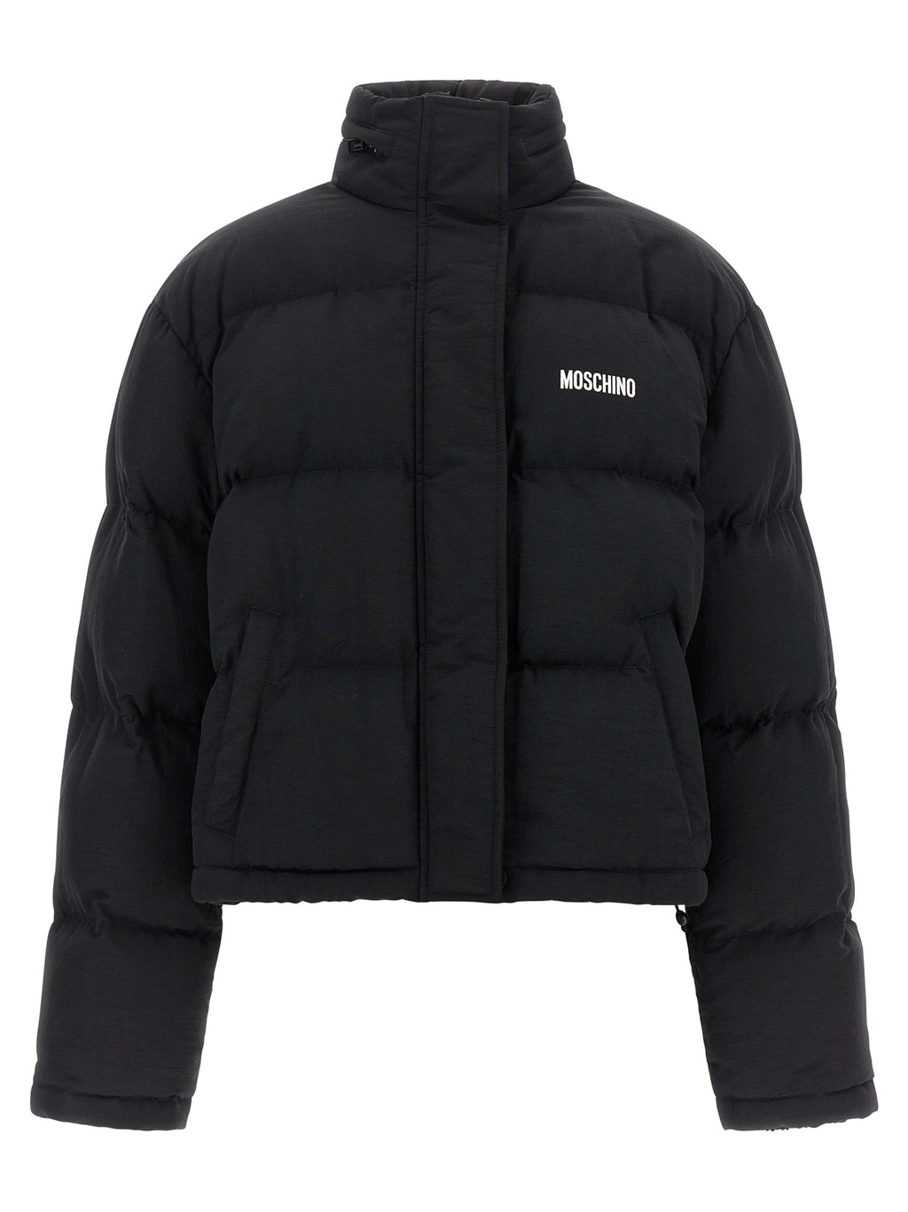 Moschino Schwarzer Bomber aus Polyamid