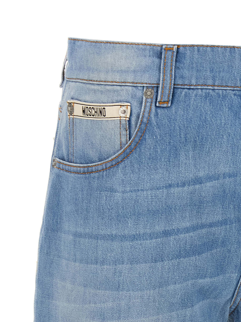 Moschino Blaue Jeans aus Baumwolle im geraden Schnitt