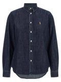 Polo Ralph Lauren Blaue Baumwollbluse