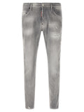 Dsquared² Graue Baumwoll-Jeans mit schmal zulaufendem Bein