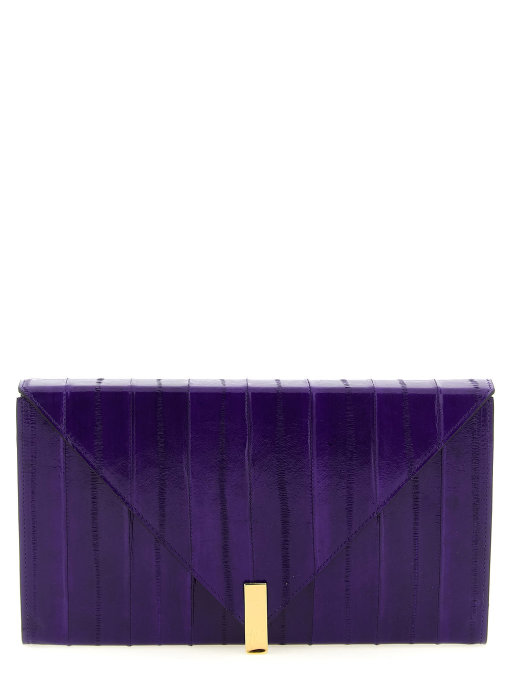 Giuseppe Zanotti Violette Leder-Clutch