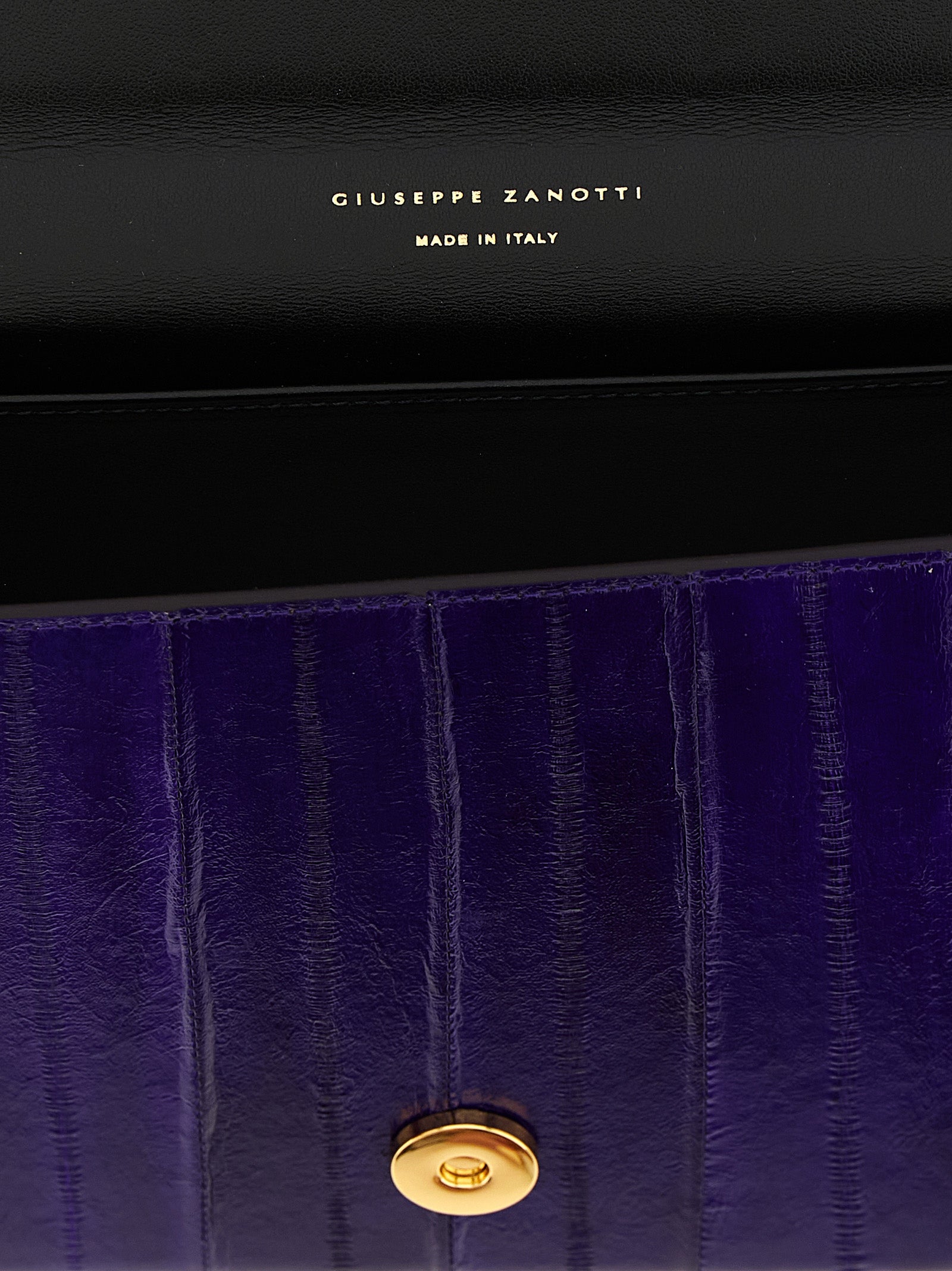 Giuseppe Zanotti Violette Leder-Clutch