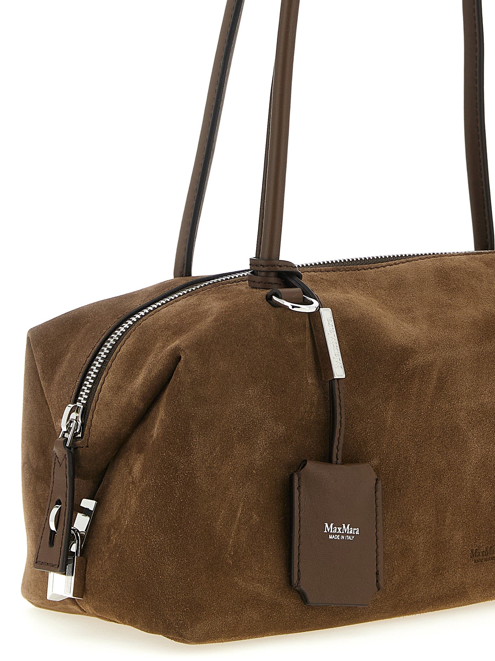 Max Mara Braunes Kalbsleder Damen Crossbody Tasche