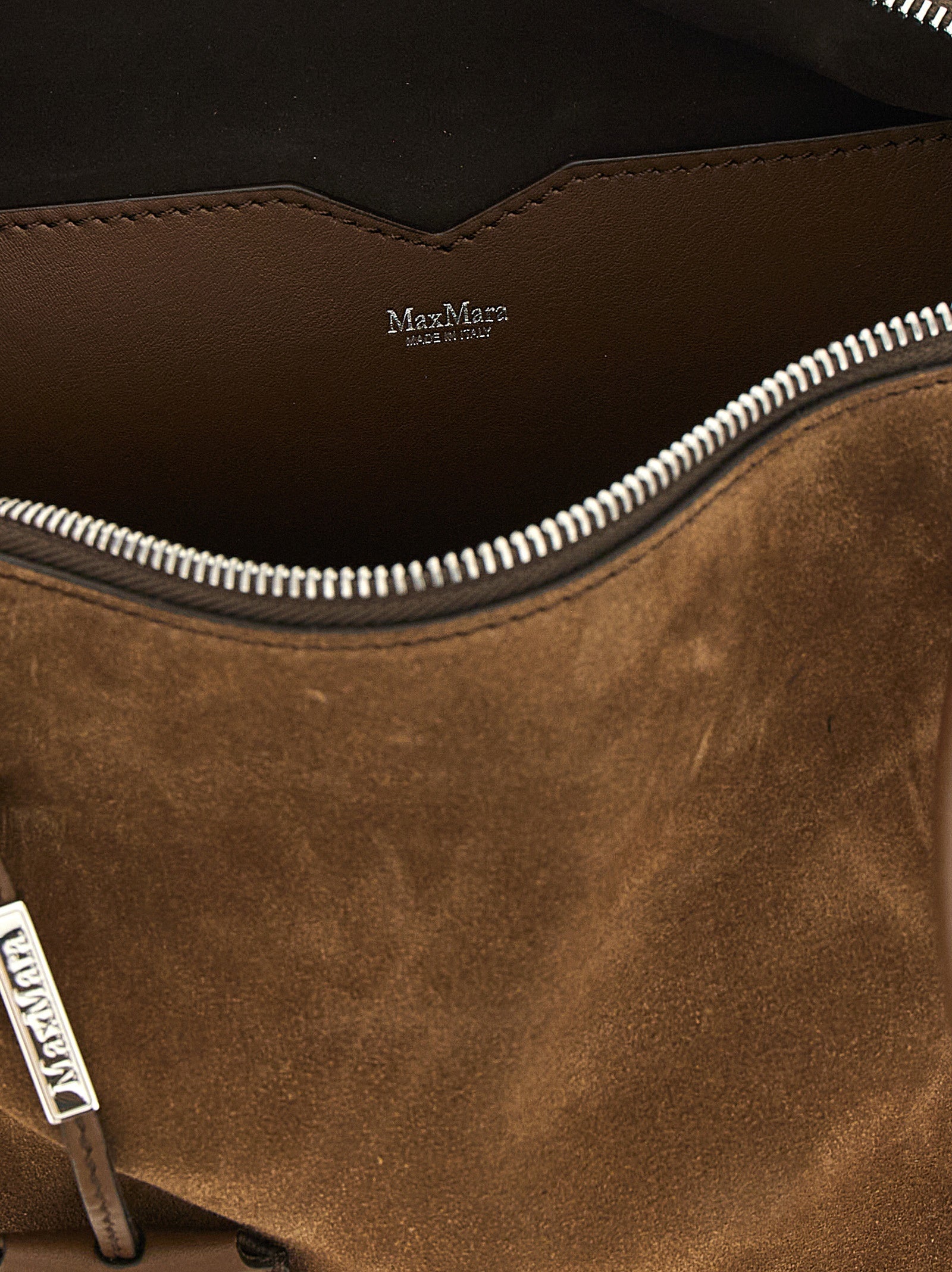 Max Mara Braunes Kalbsleder Damen Crossbody Tasche