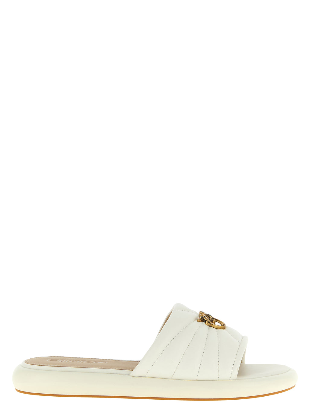PINKO Weiße Lammleder-Slipper