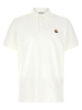 Moncler Weißes Poloshirt aus Baumwolle