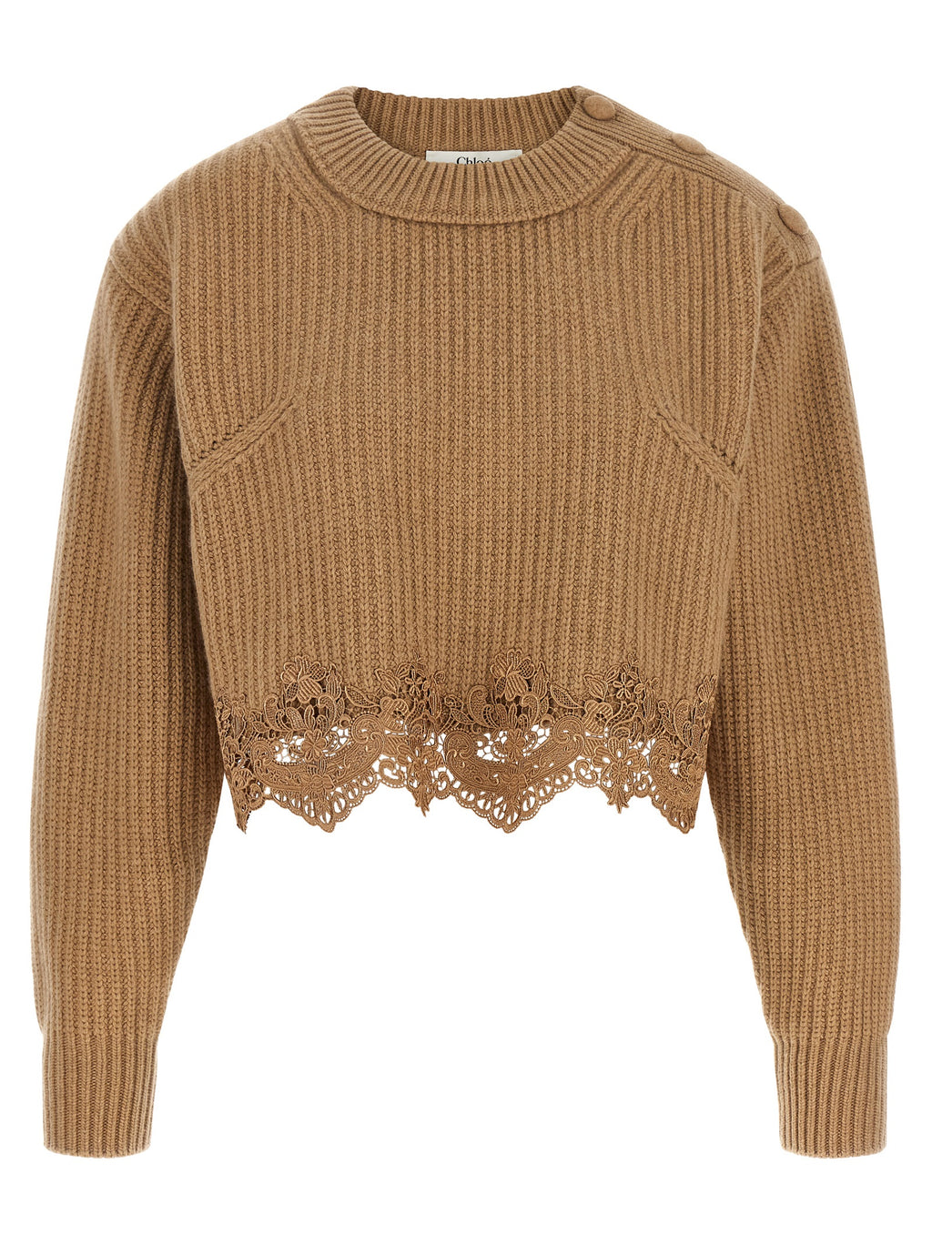 Chloé Beige Wollstrickjacke