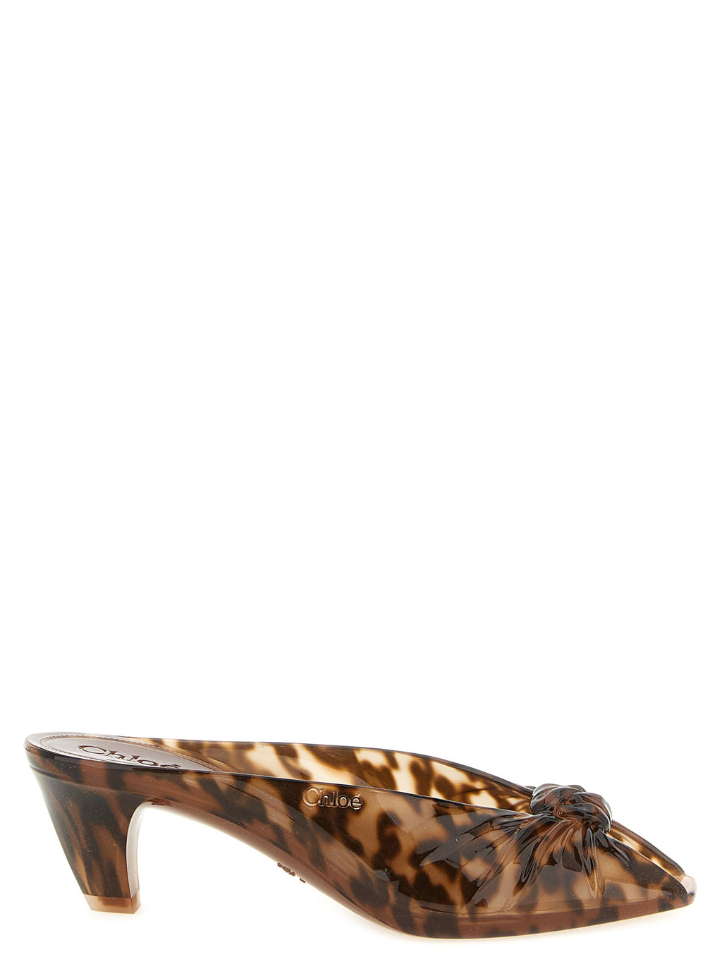 Chloé Braune Pumps mit mittelhohem Absatz aus Polyurethan