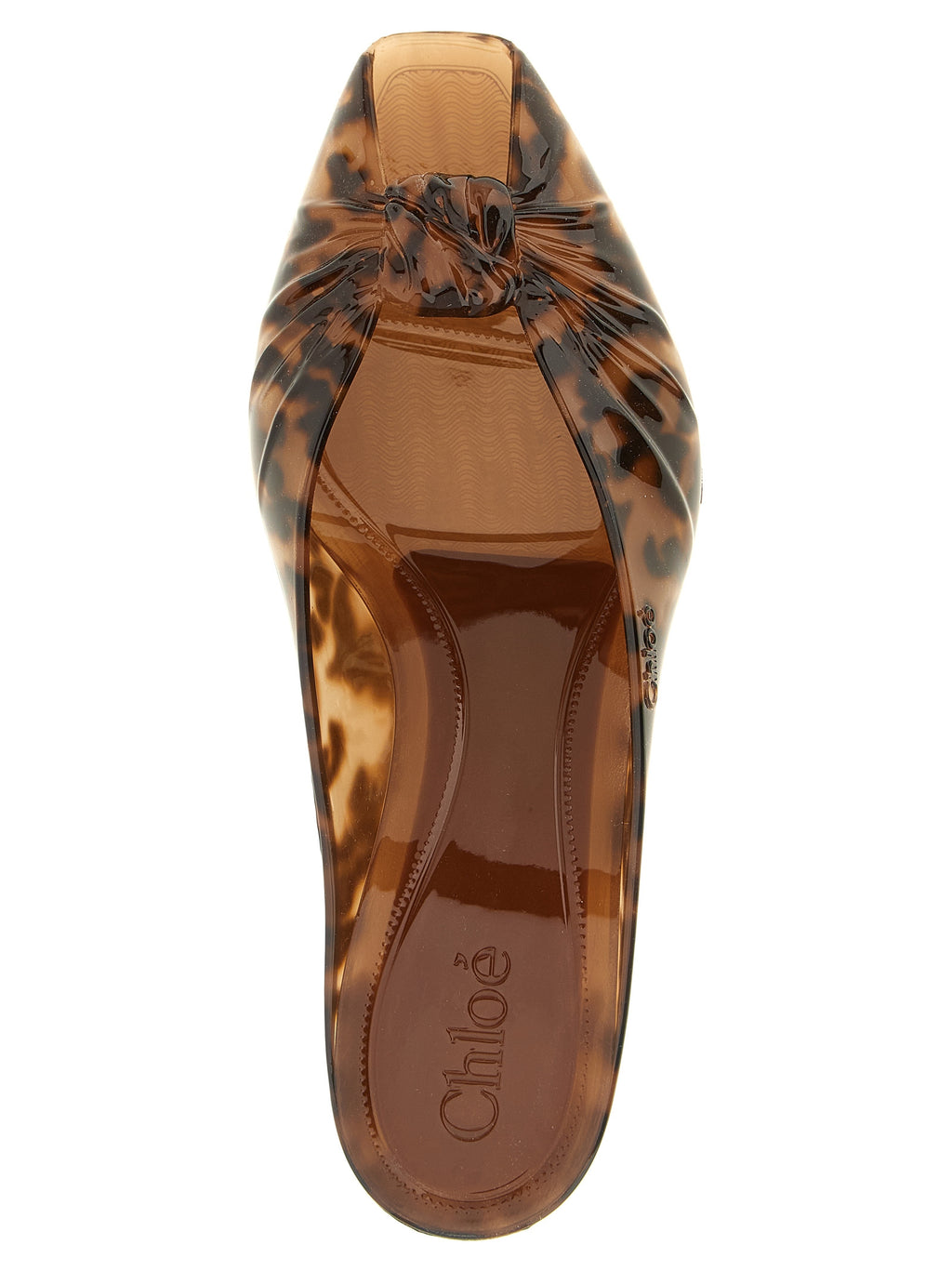 Chloé Braune Pumps mit mittelhohem Absatz aus Polyurethan