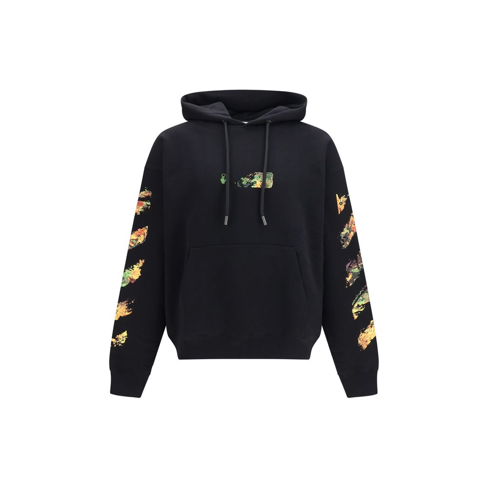 Off-White Schwarzer Baumwoll-Sweatshirt