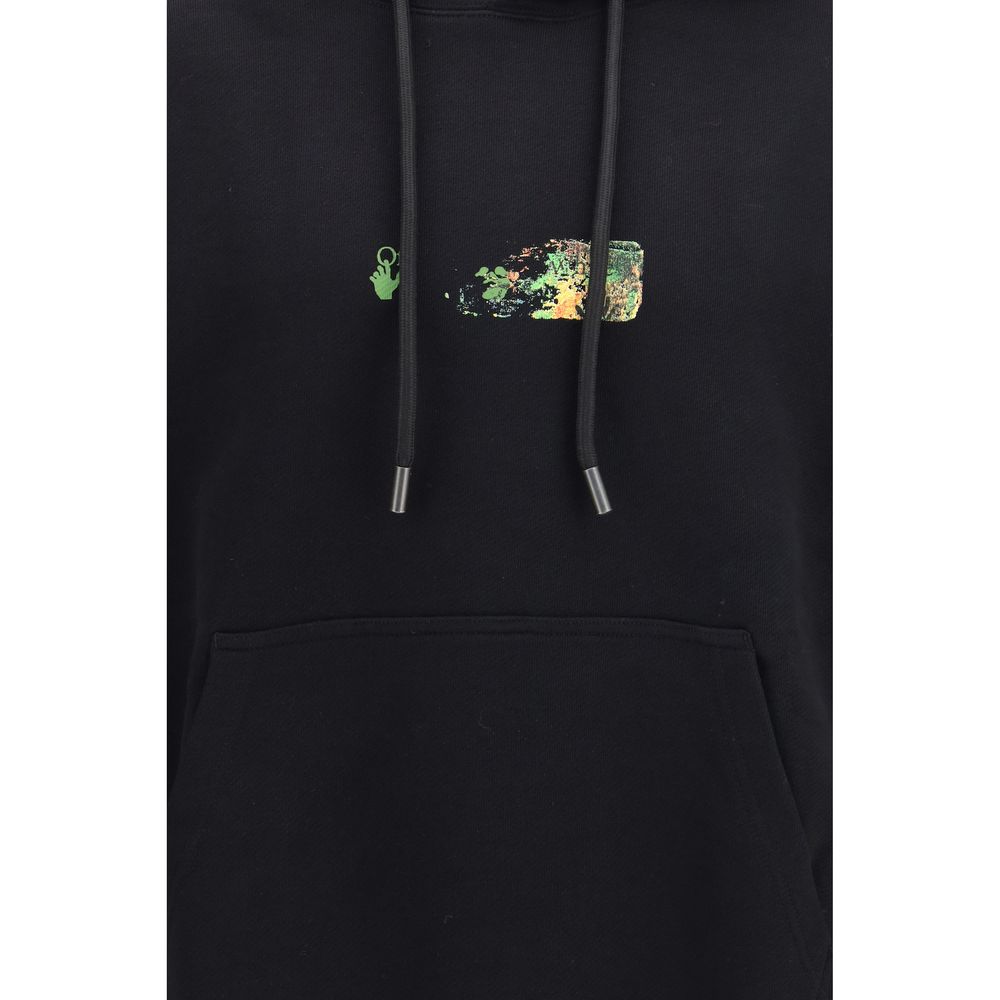 Off-White Schwarzer Baumwoll-Sweatshirt