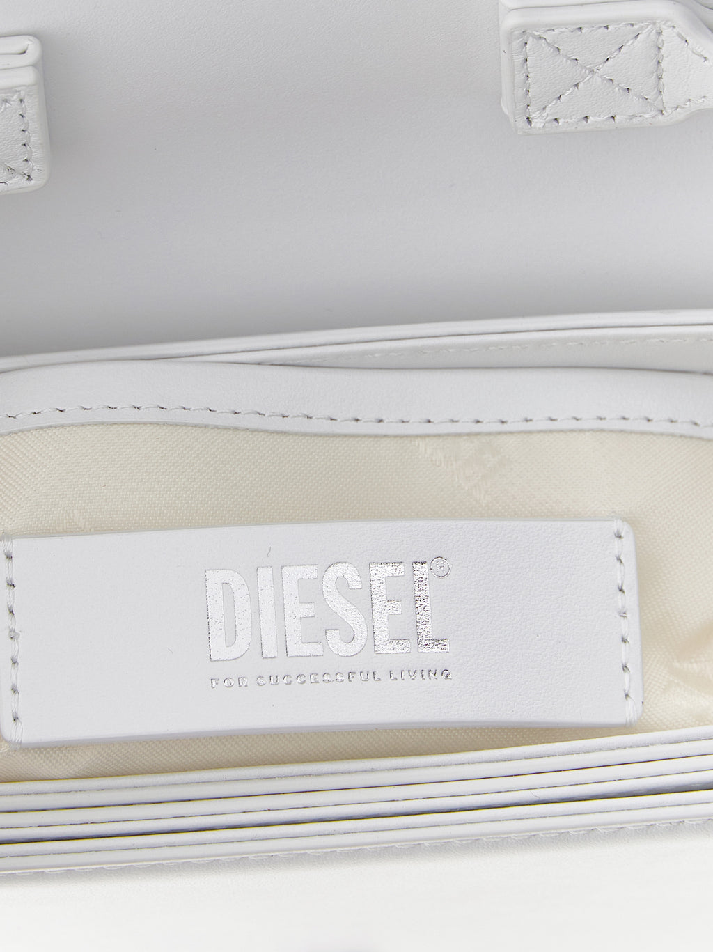 Diesel Weiße Schultertasche aus Rindsleder